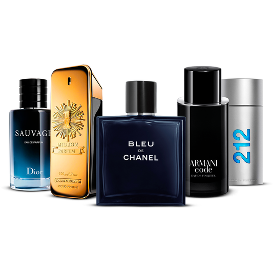 Set de 5 Perfumes   – Sauvage, 1 Million, Bleu de Chanel, Armani Code i 212 Men  [100 ml ciascuno]