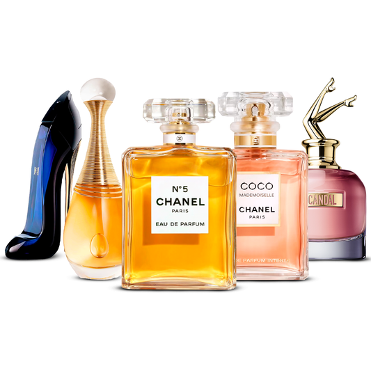 Set de 5 Perfumes – Good Girl, J'adore, Chanel Nº5, Coco Mademoiselle i Scandal [100 ml ciascuno]