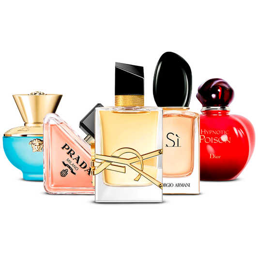 Set de 5 Perfumes   – Versace Dylan Turquoise, Prada Paradoxe, Yves Saint Laurent Libre, Giorgio Armani Sì i Dior Hypnotic Poison   [100 ml ciascuno]