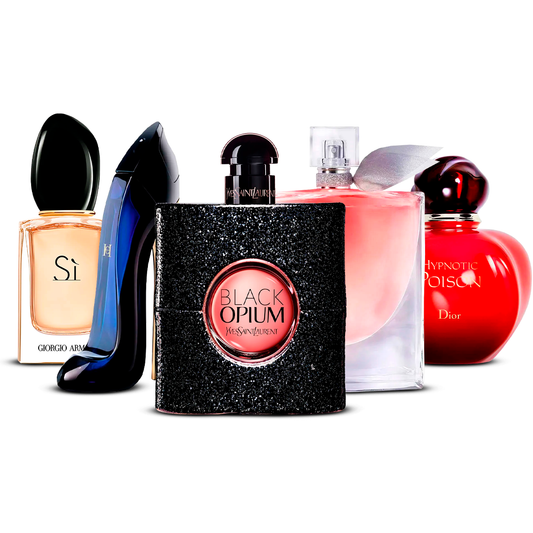 Set de 5 Perfumes –  Sì, Good Girl, Black Opium, La Vie Est Belle i Hypnotic Poison  [100 ml ciascuno]