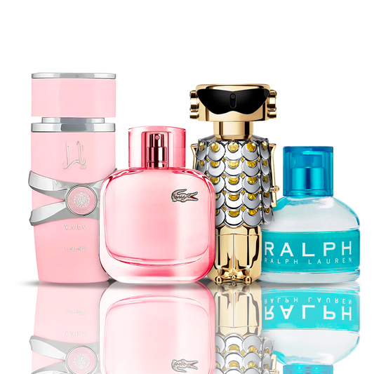 Set de 4 Perfumes | Fame + Yara + Lacoste Sparkling + Ralph Lauren 100 ml